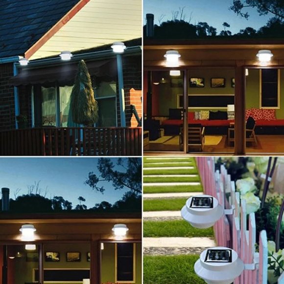 Solar Powered LED Gutter, Fence, Security & Garden LIGHTS (box of 4) NEW… - Picture 4 of 7